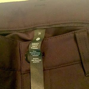 Black Lululemon ABC Classic fit pant. Size 35 waist 32” inseam